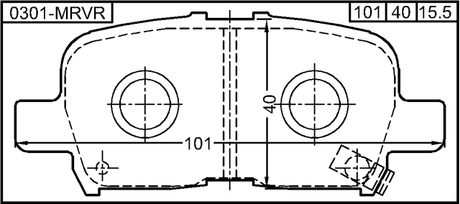 0301-MRVR - PAD KIT, DISC BRAKE, REAR - KIT (WITH ANTI SQUEAL SHIM)