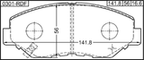 0301-RDF - PAD KIT, DISC BRAKE, FRONT - KIT (WITH ANTI SQUEAL SHIM)