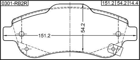 0301-REF - PAD KIT, DISC BRAKE, FRONT - KIT (WITH ANTI SQUEAL SHIM)