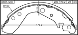 0302-GER - SHOE KIT, REAR BRAKE - KIT