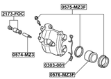 0303-001 - ANTI-RATTLE SPRING, DISC BRAKE PADS