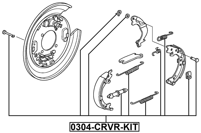 0304-CRVR-KIT - BRAKE SHOE FITTING KIT