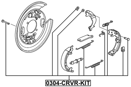0304-CRVR-KIT - BRAKE SHOE FITTING KIT