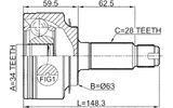 0310-CL20 - OUTER CV JOINT 34X63X28