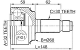 0310-RE20 - OUTER CV JOINT 32X68X30
