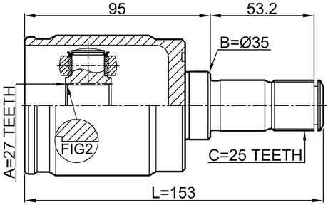 0311-GP1 - INNER CV JOINT 27X35X25
