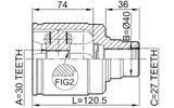 0311-HRVLH - INNER CV JOINT 30X40X27