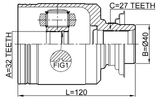 0311-RPRH - INNER CV JOINT RIGHT 32X40X27