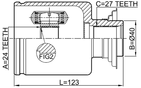 0311-RURH - FRONT INNER CV JOINT RIGHT 24X42.5X27