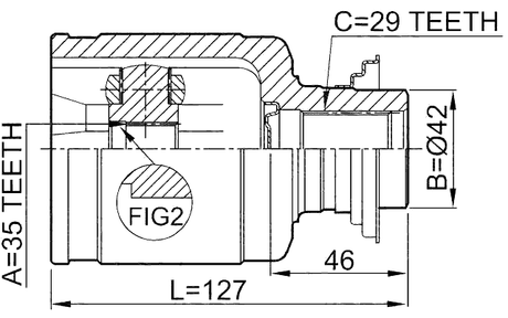 0311-YD2RH - INNER CV JOINT RIGHT 35X42X29