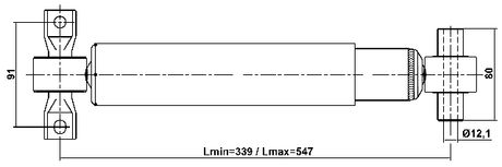 03110-006R - REAR SHOCK ABSORBER GAS.TWIN TUBE