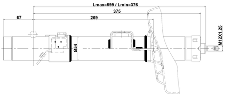 03110-007FR - SHOCK ABSORBER FRONT RIGHT GAS.TWIN TUBE