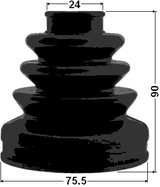 0315-CL20 - BOOT INNER CV JOINT KIT 75.5X90X24