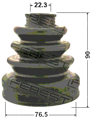 0315-CRV - BOOT INNER CV JOINT KIT 76.5X90X22.3