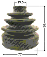 0317-035 - BOOT OUTER CV JOINT KIT 77X86X19.5