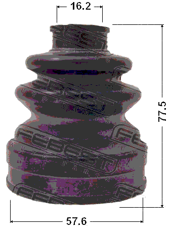 0317-121 - BOOT OUTER CV JOINT KIT 57.6X77.5X16.2