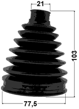 0317P-GB3 - BOOT OUTER CV JOINT KIT PVC 77.5X103X21