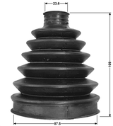 0317P-RE5 - BOOT OUTER CV JOINT KIT PVC 87.5X109X23.6