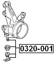 0320-001 - BALL JOINT FRONT STEERING KNUCKLE