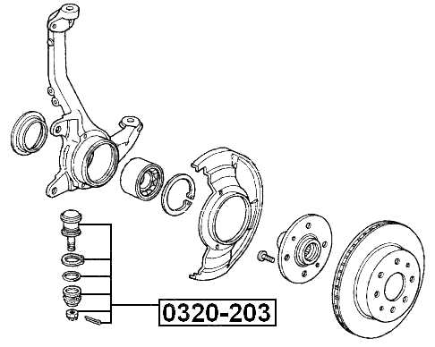 0320-203 - BALL JOINT FRONT LOWER ARM