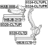 0320-CL7UP - BALL JOINT FRONT UPPER ARM