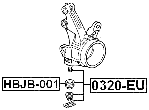 0320-EU - BALL JOINT FRONT STEERING KNUCKLE
