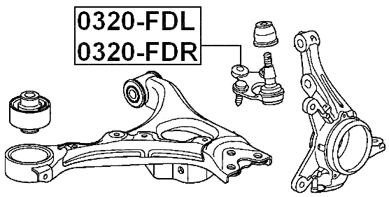 0320-FDR - FRONT LOWER BALL JOINT RIGHT