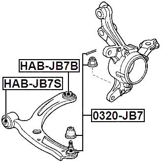 0320-JB7 - BALL JOINT FRONT LOWER ARM