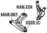 0320-JC - BALL JOINT FRONT LOWER ARM