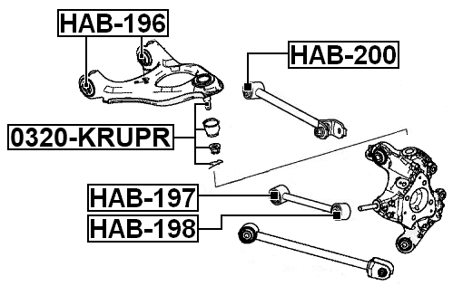 0320-KRUPR - BALL JOINT REAR UPPER ARM