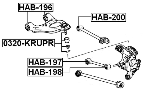0320-KRUPR - BALL JOINT REAR UPPER ARM