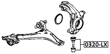 0320-LX - BALL JOINT FRONT LOWER ARM