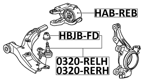 0320-RELH - FRONT LOWER BALL JOINT LEFT
