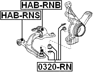 0320-RN - BALL JOINT FRONT LOWER ARM