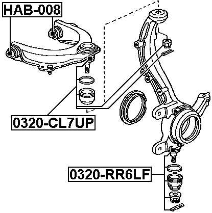 0320-RR6LF - BALL JOINT FRONT LOWER ARM