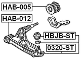 0320-ST - BALL JOINT FRONT LOWER ARM