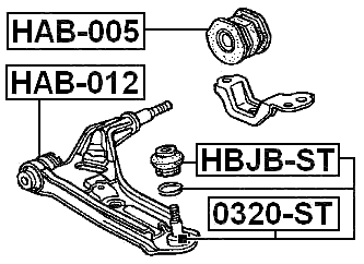 0320-ST - BALL JOINT FRONT LOWER ARM