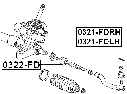 0321-FDRH - STEERING TIE ROD END RIGHT