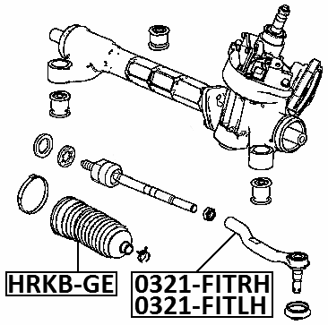 0321-FITLH - STEERING TIE ROD END LEFT