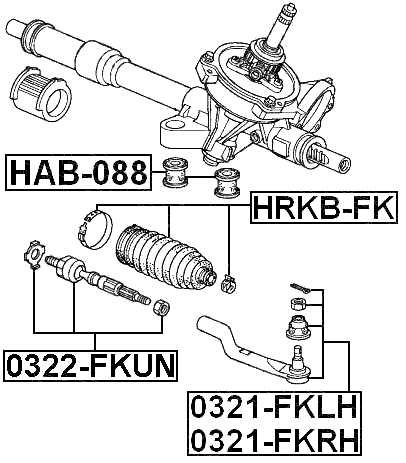 0321-FKRH - STEERING TIE ROD END RIGHT