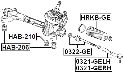 0321-GELH - STEERING TIE ROD END LEFT