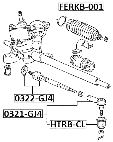 0321-GJ4 - STEERING TIE ROD END
