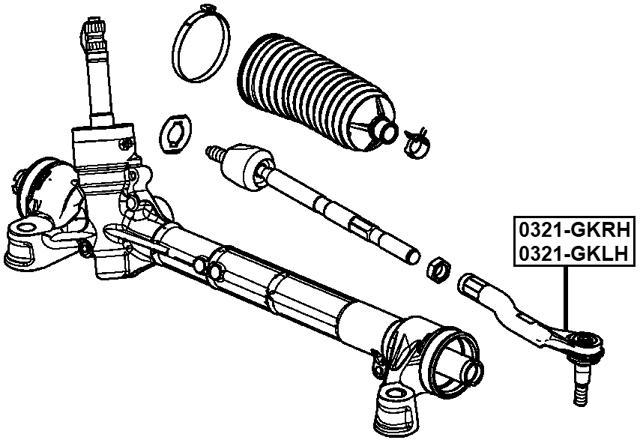 0321-GKRH - STEERING TIE ROD END RIGHT
