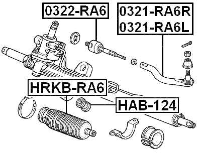 0321-RA6R - STEERING TIE ROD END RIGHT