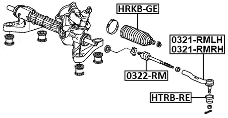 0321-RMLH - STEERING TIE ROD END LEFT