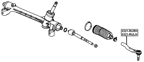 0321-RURH - STEERING TIE ROD END RIGHT