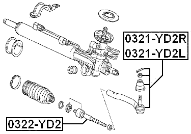 0321-YD2L - STEERING TIE ROD END LEFT