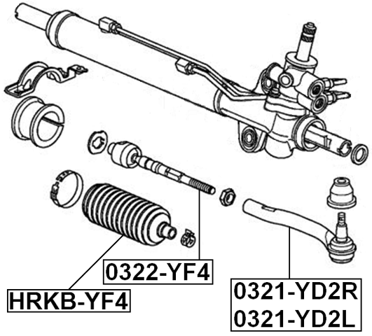 0322-YF4 - STEERING TIE ROD