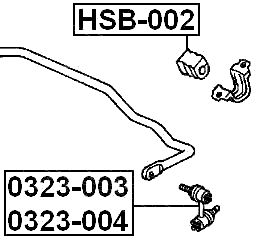 0323-004 - REAR LEFT STABILIZER LINK