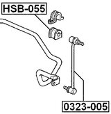 0323-005 - FRONT STABILIZER LINK / SWAY BAR LINK